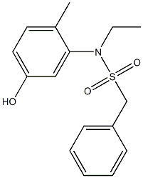 N-ethyl-N-(5-hydroxy-2-methylphenyl)-1-phenylmethanesulfonamide,,结构式