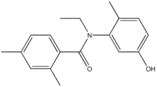 N-ethyl-N-(5-hydroxy-2-methylphenyl)-2,4-dimethylbenzamide 化学構造式