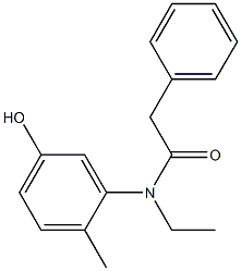 N-ethyl-N-(5-hydroxy-2-methylphenyl)-2-phenylacetamide Struktur