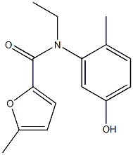 N-ethyl-N-(5-hydroxy-2-methylphenyl)-5-methylfuran-2-carboxamide Struktur