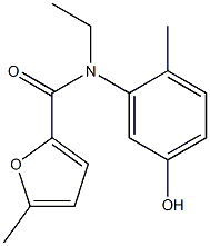 N-ethyl-N-(5-hydroxy-2-methylphenyl)-5-methylfuran-2-carboxamide 化学構造式