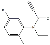 N-ethyl-N-(5-hydroxy-2-methylphenyl)prop-2-ynamide Struktur