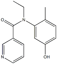 N-ethyl-N-(5-hydroxy-2-methylphenyl)pyridine-3-carboxamide Struktur