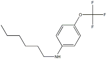 N-hexyl-4-(trifluoromethoxy)aniline 化学構造式