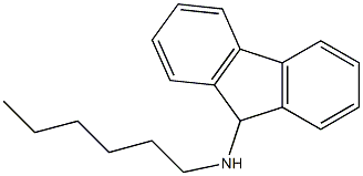 N-hexyl-9H-fluoren-9-amine,,结构式