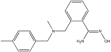 N'-hydroxy-2-({methyl[(4-methylphenyl)methyl]amino}methyl)benzene-1-carboximidamide 结构式