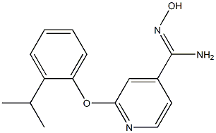 N'-hydroxy-2-(2-isopropylphenoxy)pyridine-4-carboximidamide 化学構造式