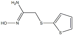 N'-hydroxy-2-(thiophen-2-ylsulfanyl)ethanimidamide,,结构式