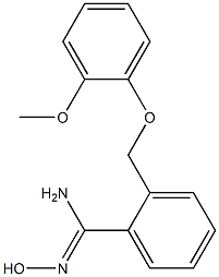 N'-hydroxy-2-[(2-methoxyphenoxy)methyl]benzenecarboximidamide Struktur