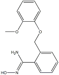 N'-hydroxy-2-[(2-methoxyphenoxy)methyl]benzenecarboximidamide 化学構造式