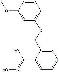 N'-hydroxy-2-[(3-methoxyphenoxy)methyl]benzenecarboximidamide 结构式