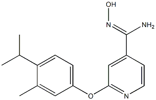 N'-hydroxy-2-[3-methyl-4-(propan-2-yl)phenoxy]pyridine-4-carboximidamide 结构式