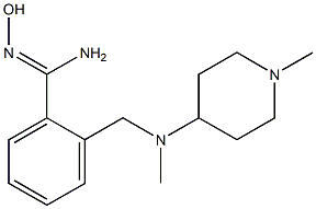 N'-hydroxy-2-{[methyl(1-methylpiperidin-4-yl)amino]methyl}benzenecarboximidamide 结构式