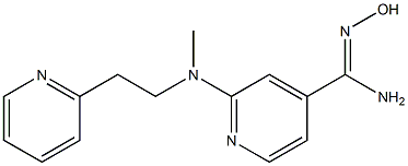 N'-hydroxy-2-{methyl[2-(pyridin-2-yl)ethyl]amino}pyridine-4-carboximidamide Structure