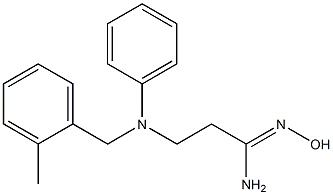 N'-hydroxy-3-{[(2-methylphenyl)methyl](phenyl)amino}propanimidamide Structure