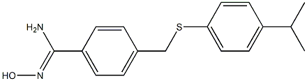 N'-hydroxy-4-({[4-(propan-2-yl)phenyl]sulfanyl}methyl)benzene-1-carboximidamide Struktur