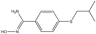 N'-hydroxy-4-[(2-methylpropyl)sulfanyl]benzene-1-carboximidamide 结构式