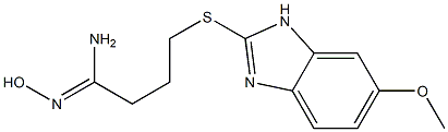 N'-hydroxy-4-[(6-methoxy-1H-1,3-benzodiazol-2-yl)sulfanyl]butanimidamide,,结构式