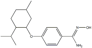 N'-hydroxy-4-{[5-methyl-2-(propan-2-yl)cyclohexyl]oxy}benzene-1-carboximidamide,,结构式