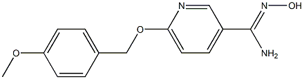 N'-hydroxy-6-[(4-methoxyphenyl)methoxy]pyridine-3-carboximidamide,,结构式