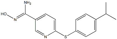 N'-hydroxy-6-{[4-(propan-2-yl)phenyl]sulfanyl}pyridine-3-carboximidamide,,结构式