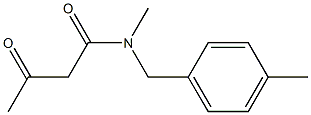 N-methyl-N-[(4-methylphenyl)methyl]-3-oxobutanamide Struktur