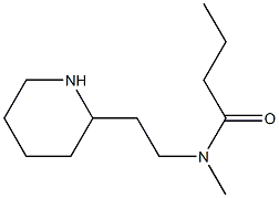 N-methyl-N-[2-(piperidin-2-yl)ethyl]butanamide 结构式