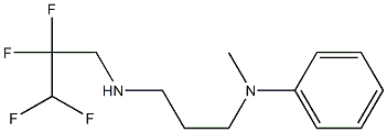 N-methyl-N-{3-[(2,2,3,3-tetrafluoropropyl)amino]propyl}aniline Struktur