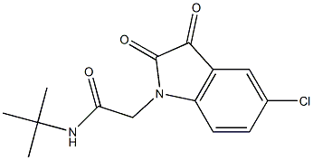 N-tert-butyl-2-(5-chloro-2,3-dioxo-2,3-dihydro-1H-indol-1-yl)acetamide Structure