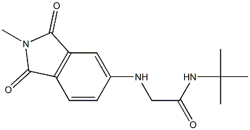 N-tert-butyl-2-[(2-methyl-1,3-dioxo-2,3-dihydro-1H-isoindol-5-yl)amino]acetamide Struktur