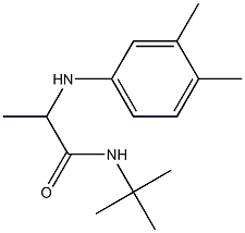 N-tert-butyl-2-[(3,4-dimethylphenyl)amino]propanamide Struktur