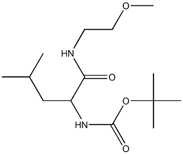 tert-butyl 1-{[(2-methoxyethyl)amino]carbonyl}-3-methylbutylcarbamate 化学構造式