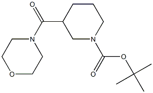 tert-butyl 3-(morpholin-4-ylcarbonyl)piperidine-1-carboxylate,,结构式