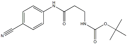 tert-butyl 3-[(4-cyanophenyl)amino]-3-oxopropylcarbamate Struktur