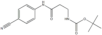 tert-butyl 3-[(4-cyanophenyl)amino]-3-oxopropylcarbamate,,结构式