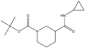 tert-butyl 3-[(cyclopropylamino)carbonyl]piperidine-1-carboxylate,,结构式