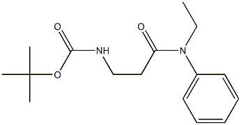 tert-butyl 3-[ethyl(phenyl)amino]-3-oxopropylcarbamate Struktur