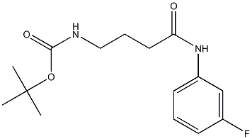 tert-butyl 4-[(3-fluorophenyl)amino]-4-oxobutylcarbamate,,结构式