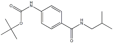 tert-butyl 4-[(isobutylamino)carbonyl]phenylcarbamate Struktur