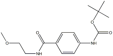 tert-butyl 4-{[(2-methoxyethyl)amino]carbonyl}phenylcarbamate Structure