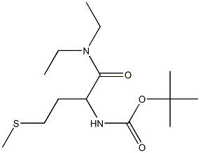 tert-butyl N-[1-(diethylcarbamoyl)-3-(methylsulfanyl)propyl]carbamate,,结构式