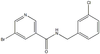 5-Bromo-N-(3-chloro-benzyl)-nicotinamide Structure