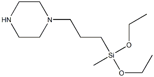 Methyldiethoxysilylpropylpiperazine,,结构式