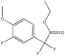 Ethyl Difluoro-(3-fluoro-4-methoxyphenyl)acetate,,结构式