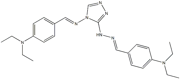 N,4-bis[(4-diethylaminophenyl)methylideneamino]-1,2,4-triazol-3-amine Struktur