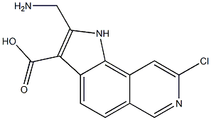 1H-Pyrrolo[2,3-f]isoquinoline-3-carboxylic  acid,  2-(aminomethyl)-8-chloro- Structure