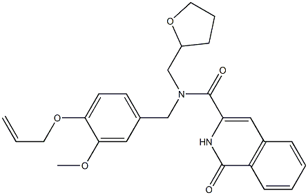 3-Isoquinolinecarboxamide,  1,2-dihydro-N-[[3-methoxy-4-(2-propen-1-yloxy)phenyl]methyl]-1-oxo-N-[(tetrahydro-2-furanyl)methyl]-