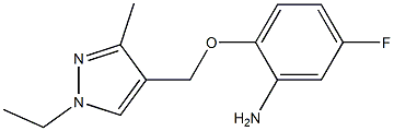 Benzenamine,  2-[(1-ethyl-3-methyl-1H-pyrazol-4-yl)methoxy]-5-fluoro- Structure