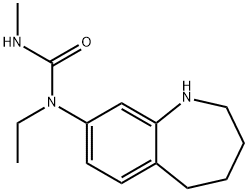Urea,  N-ethyl-N-methyl-N-(2,3,4,5-tetrahydro-1H-1-benzazepin-8-yl)- Structure