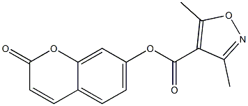 4-Isoxazolecarboxylic  acid,  3,5-dimethyl-,  2-oxo-2H-1-benzopyran-7-yl  ester